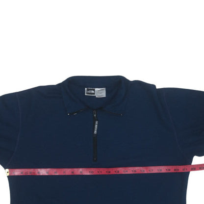 The North Face Men Blue Fleece 1/4 Zip Henley Sweatshirt M