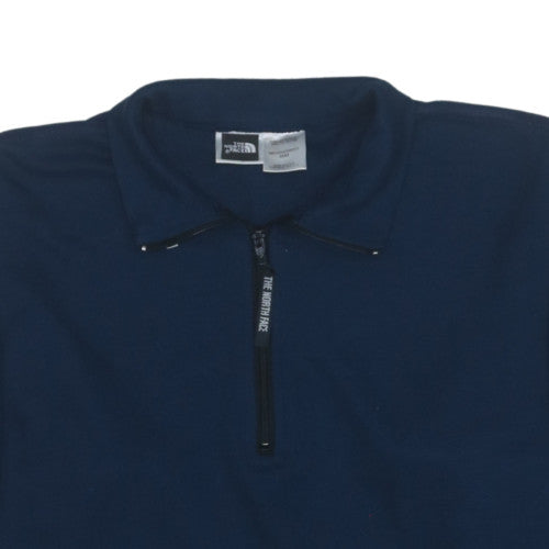 The North Face Men Blue Fleece 1/4 Zip Henley Sweatshirt M