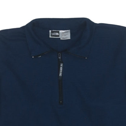 The North Face Men Blue Fleece 1/4 Zip Henley Sweatshirt M