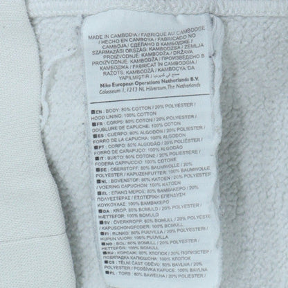 Nike Men’s White Pullover Hoodie Size S Regular Fit with Logo