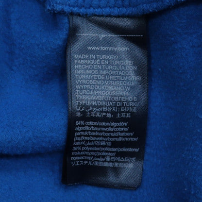 Tommy Hilfiger Men's Blue Pullover Hoodie L Logo Fleece