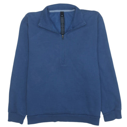 Lululemon Mens Blue 1/4 Zip Fleece Sweatshirt L Regular Fit