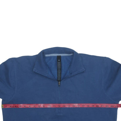 Lululemon Mens Blue 1/4 Zip Fleece Sweatshirt L Regular Fit