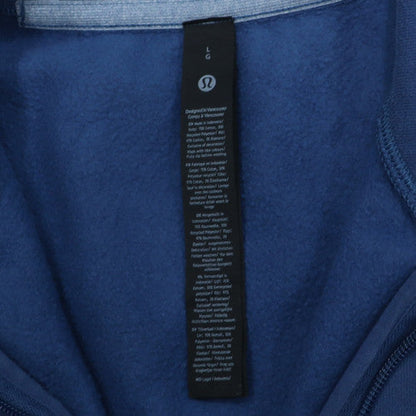 Lululemon Mens Blue 1/4 Zip Fleece Sweatshirt L Regular Fit
