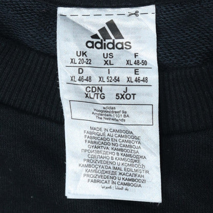 Adidas Mens Black XL Pullover Sweatshirt Crew Neck Sports Top