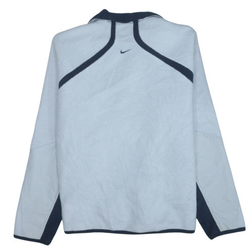 Nike Men’s White Full Zip Fleece Sweatshirt L Regular Fit