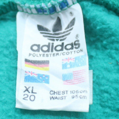 adidas Men's Green XL Vintage 90s Logo Pullover Sweatshirt