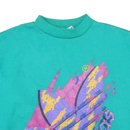 adidas Men's Green XL Vintage 90s Logo Pullover Sweatshirt