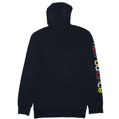 New Balance Men's Black XL Pullover Hoodie with Logo Print