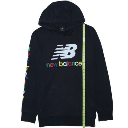 New Balance Men's Black XL Pullover Hoodie with Logo Print
