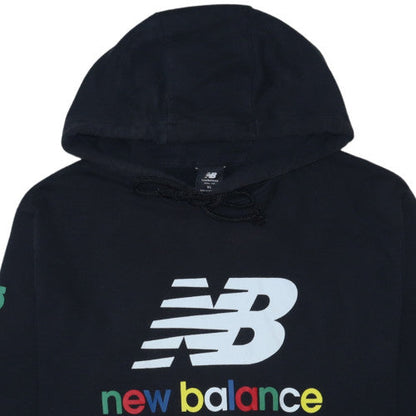 New Balance Men's Black XL Pullover Hoodie with Logo Print