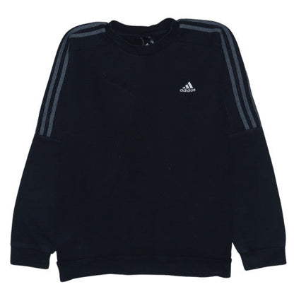 adidas Men's Black M Pullover Fleece Logo Crew Neck Sweatshirt