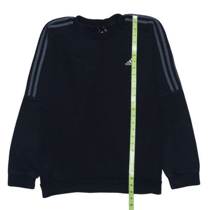 adidas Men's Black M Pullover Fleece Logo Crew Neck Sweatshirt