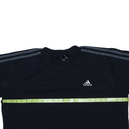 adidas Men's Black M Pullover Fleece Logo Crew Neck Sweatshirt