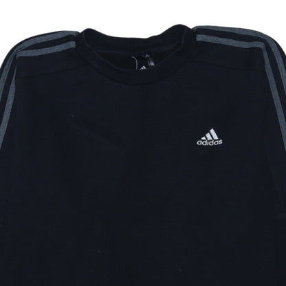 adidas Men's Black M Pullover Fleece Logo Crew Neck Sweatshirt