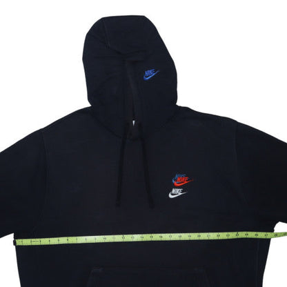 Nike Men's Black Pullover Hoodie 2XL Embroidered Logo Fleece Sweatshirt