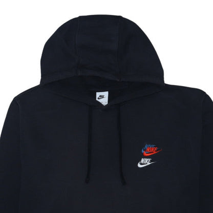 Nike Men's Black Pullover Hoodie 2XL Embroidered Logo Fleece Sweatshirt