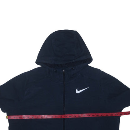 Nike Men’s Black Full Zip Hoodie L Sports Dri-FIT Sweatshirt