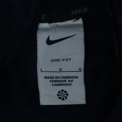 Nike Men’s Black Full Zip Hoodie L Sports Dri-FIT Sweatshirt