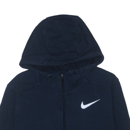 Nike Men’s Black Full Zip Hoodie L Sports Dri-FIT Sweatshirt