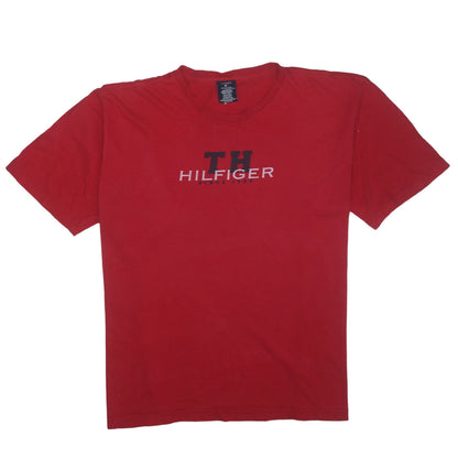 Tommy Hilfiger Men's Red 2XL Classic Logo Cotton T-Shirt