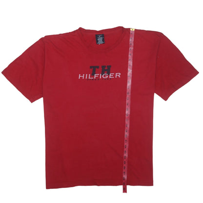 Tommy Hilfiger Men's Red 2XL Classic Logo Cotton T-Shirt