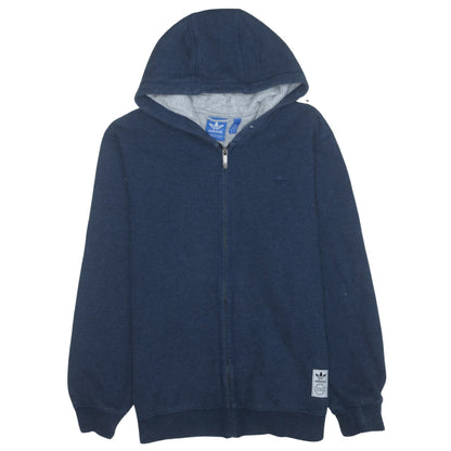 Adidas Mens Blue Full Zip Hoodie XL Regular Fit