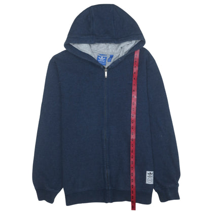 Adidas Mens Blue Full Zip Hoodie XL Regular Fit