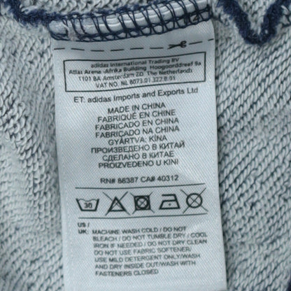 Adidas Mens Blue Full Zip Hoodie XL Regular Fit