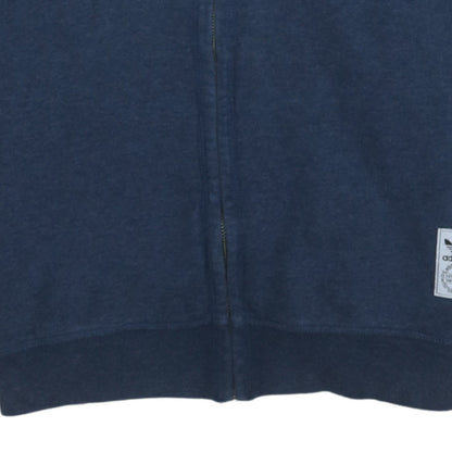 Adidas Mens Blue Full Zip Hoodie XL Regular Fit