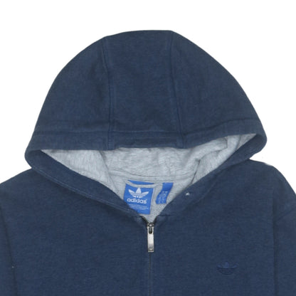 Adidas Mens Blue Full Zip Hoodie XL Regular Fit