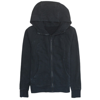 Lululemon Unisex Black Full Zip Hoodie Fleece Size M