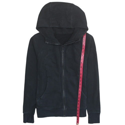 Lululemon Unisex Black Full Zip Hoodie Fleece Size M