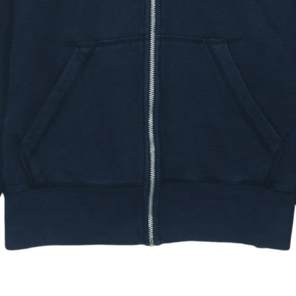 Nike Men's Blue Full Zip Hoodie L Regular Fit Logo Sweatshirt