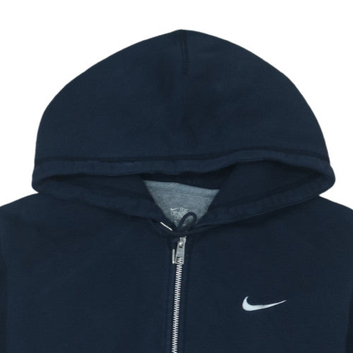 Nike Men's Blue Full Zip Hoodie L Regular Fit Logo Sweatshirt