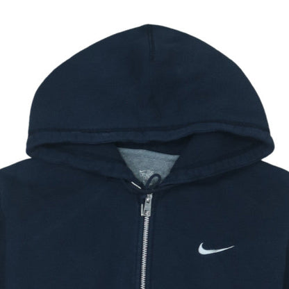 Nike Men's Blue Full Zip Hoodie L Regular Fit Logo Sweatshirt