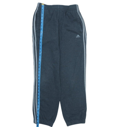 Adidas Men's Blue Track Pants Small Regular Fit Side Stripe Activewear