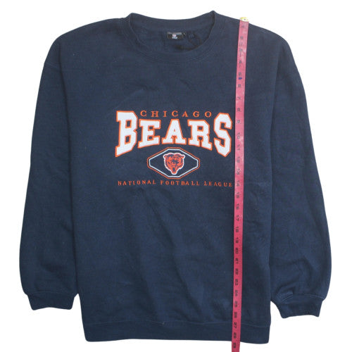 NFL Team Apparel Mens Blue Chicago Bears Pullover Sweatshirt L