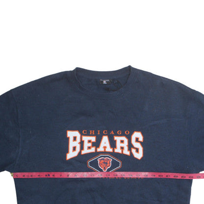 NFL Team Apparel Mens Blue Chicago Bears Pullover Sweatshirt L