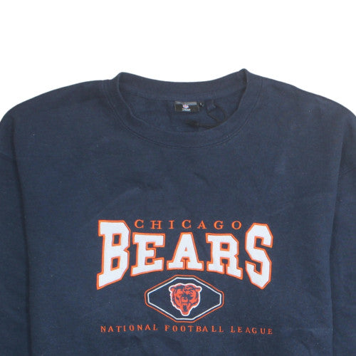 NFL Team Apparel Mens Blue Chicago Bears Pullover Sweatshirt L