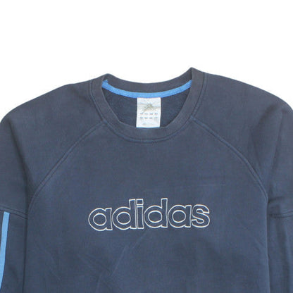 Adidas Men's Blue XL Crew Neck Pullover Sweatshirt Logo Sportswear