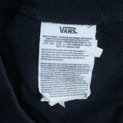 Vans Womens Black Pullover Hoodie M Animal Print Logo Off The Wall