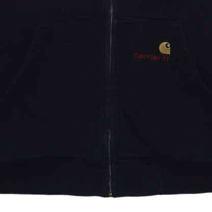 Carhartt Men's Black Full Zip Fleece Hoodie L Regular Fit