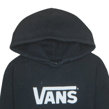 Vans Men's Black Pullover Hoodie M Regular Fit Logo Fleece Sweatshirt