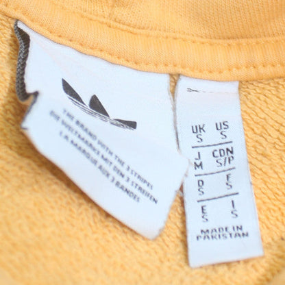 adidas Men's Yellow Pullover Hoodie Small Fleece Sportswear