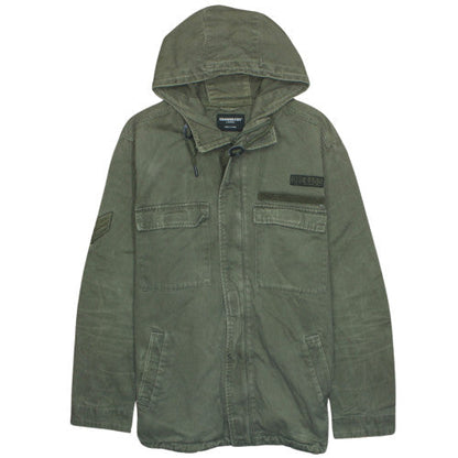 Cedarwood State Men's Green Hooded Cotton Parka Jacket Size L