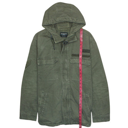 Cedarwood State Men's Green Hooded Cotton Parka Jacket Size L