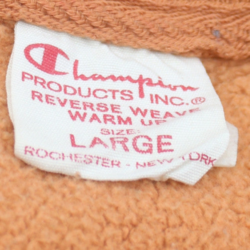 Champion Men's Brown Reverse Weave Crew Neck Sweatshirt Size L