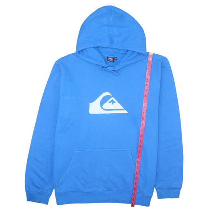 Quiksilver Men's Blue XL Pullover Hoodie with Logo Graphic