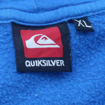 Quiksilver Men's Blue XL Pullover Hoodie with Logo Graphic